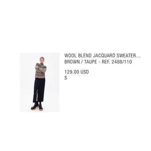 PERFECT CONDITION WOOL ZARA SWEATER